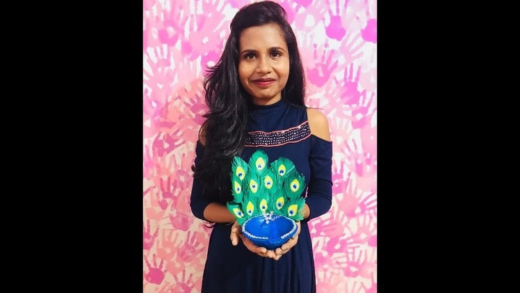 DIY Diwali Decoration Special | Peacock Diya making | Best out of waste Diya decoration 2017