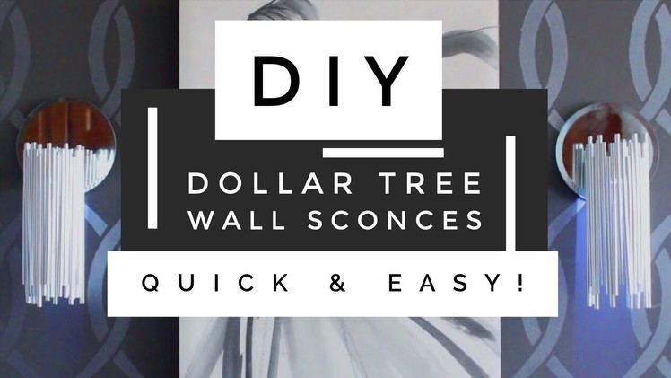 DIY Dollar Tree Modern Wall Sconces - So Easy & Budget Friendly | Home Decor Ideas