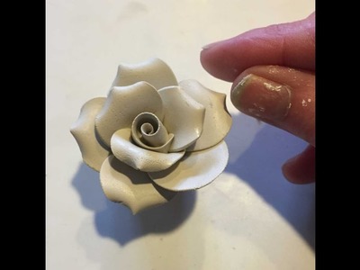 DIY : how to make Clay rose floWer easy , mural rose flower step by step