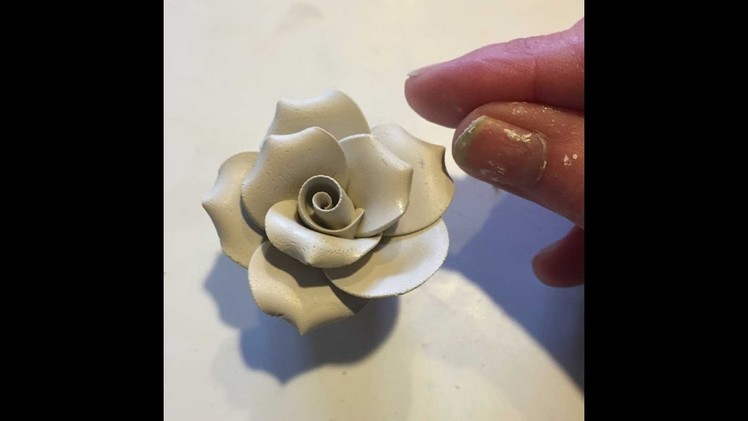 DIY : how to make Clay rose floWer easy , mural rose flower step by step