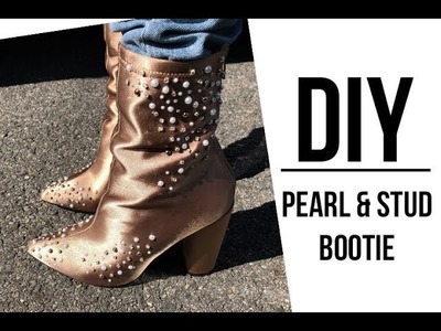 DIY: Pearl and Stud Bootie  Zara Inspired