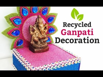 Easy Homemade Ganpati Decoration | Best out of Waste 'Ganpati Makhar' Decoration Idea! StylEnrich