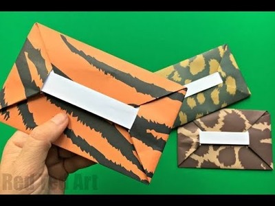 Easy Origami Envelope Tutorial DIY  - How to make an Envelope - NO GLUE