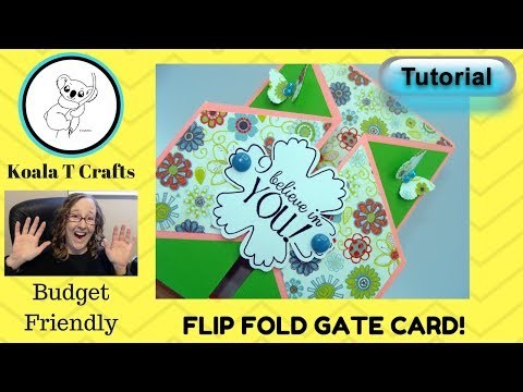 Flip Fold Gate Card Double Gate Fold TUTORIAL Easy, Fast, fancy fold diy handmade card