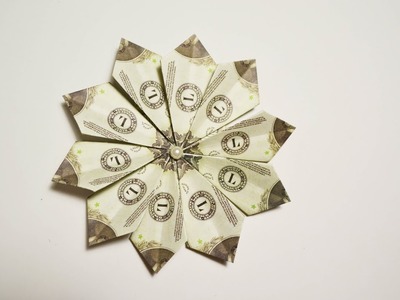 Gorgeous Money Flower Origami Dollar Folded No glue Tutorial DIY