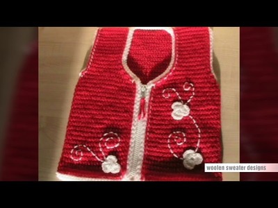 HANDMADE WOOLEN SWEATER DESIGNS for kids or baby in hindi - two colour sweater design for kids