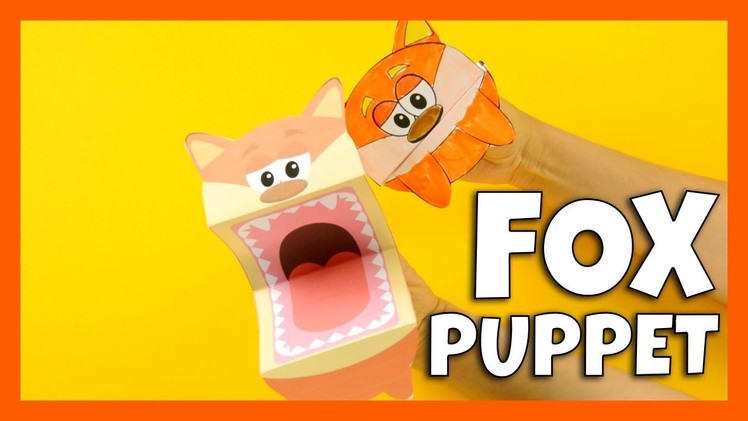 Handpuppet Fox Template - Fox crafts for kids