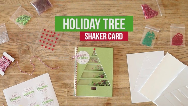 Holiday Tree Shaker Card Kit