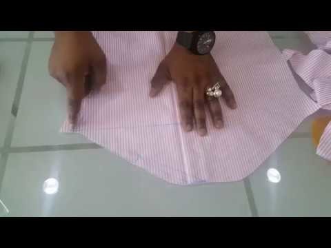 How to cut  perfect sleeves. [How to make a simple shirt dress] PART 2