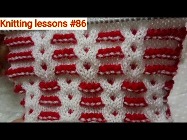 How to knit || Easy "Baby Cable" Design || Double Color Cable pattern || Design by Knitting lessons