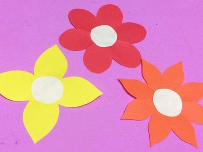 How to Make Easy Flower with Color Paper | DIY Paper Flowers Making