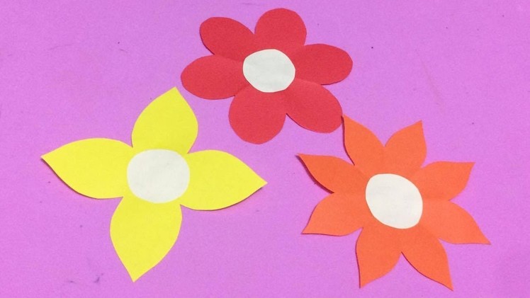 How to Make Easy Flower with Color Paper | DIY Paper Flowers Making