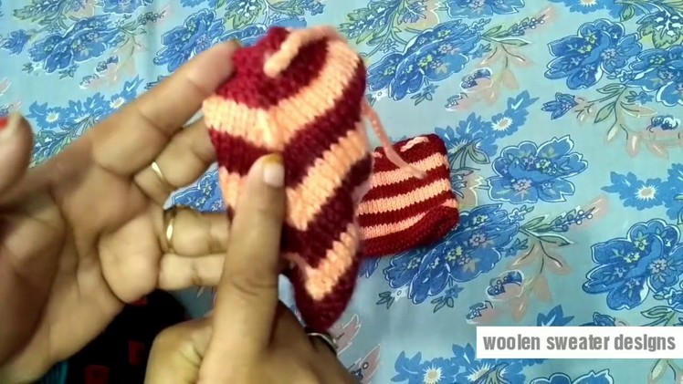 How to make knitting booties for kids - simple way to knit beautiful woolen booties for babies