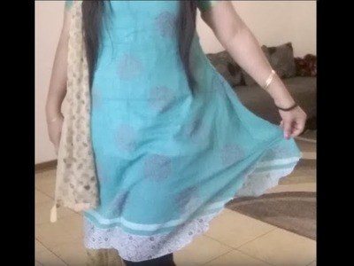 How to make kurti with old dupatta.cutting and stitching