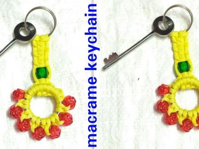 How to make macrame keychain no.#2#simple design.