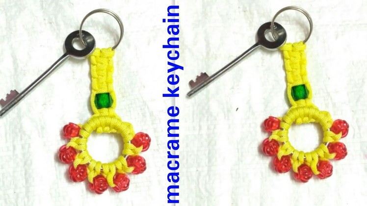 How to make macrame keychain no.#2#simple design.