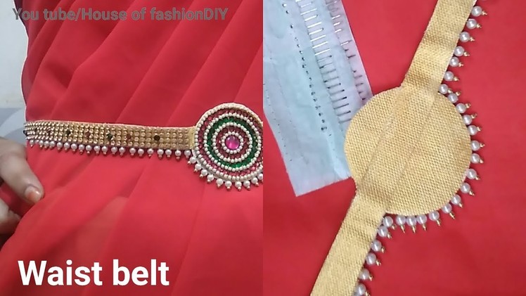 How To Make Waist Belt.Vaddanam.Kamarband for Saree At Home