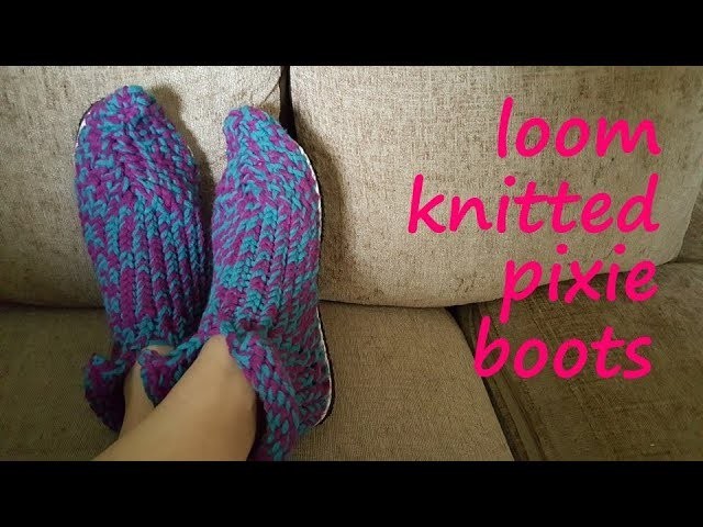 Loom Knitted Pixie Boots