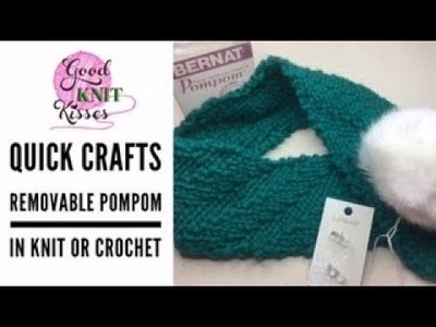 Make a Quick Cowl with a Removable PomPom (REPLAY)