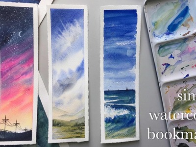 Making watercolor bookmarks