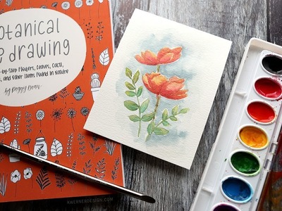 Minimal Supplies Card with Botanical Drawing Book