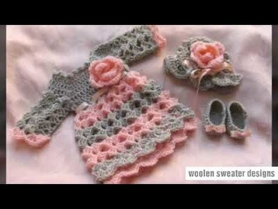 New sweater design for kids | woolen sweater making,woolen frock for baby girl | sweater designs