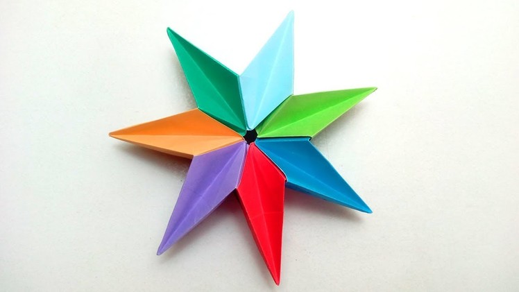 Paper star origami – 3D paper star – Paper ninja star Easy DIY – How to make origami paper star
