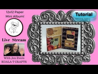 Part #1 Easy to make Small 12 x 12 One Sheet Mini Album TUTORIAL with tips and tricks!