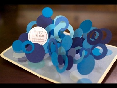 Pop-up card【ブルー系リング】--blue ring--