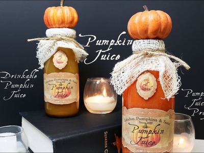 Pumpkin Juice : Copycat Harry Potter Pumpkin Juice : DIY Pumpkin Juice Prop : Harry Potter Inspired