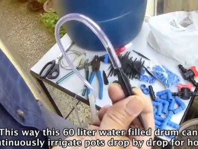 Self Watering Gravity Fed  Drip System for Home Garden