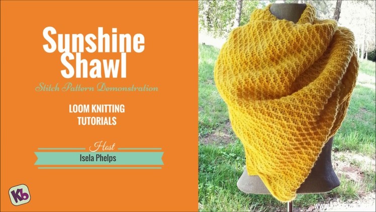 Sunshine Shawl: Diamond Stitch Pattern Demonstration