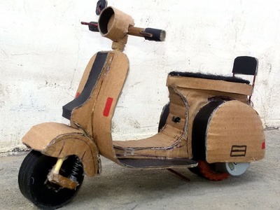 WOW! Supper Vespa Scooter - 3+3 Battery Vespa Motorbike || How to make  Motorcycle with carboard