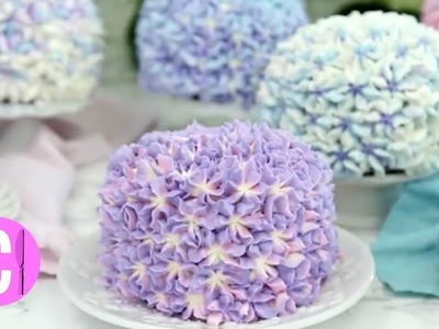 You Need To See The Trick To Creating This Stunning Hydrangea Cake! | Cosmopolitan