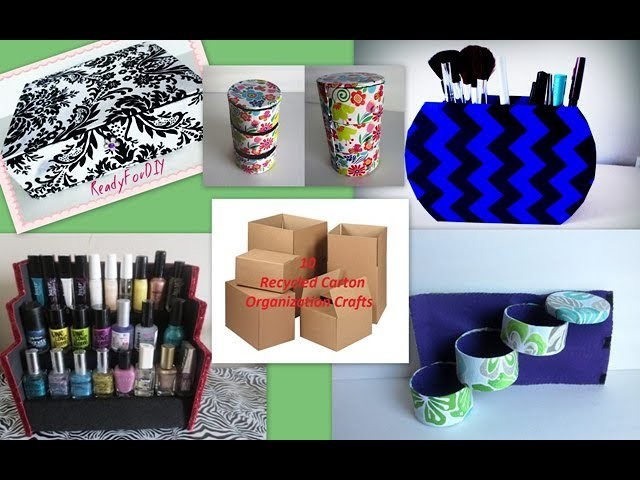 10 Awesome Organization Crafts You Need To Try With Recycling Carton Boxes- Compilation DIY