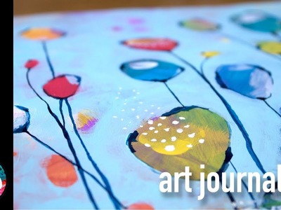 Art journaling pretties with negative painting