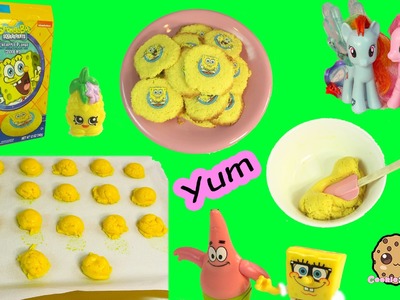 Baking Pineapple Flavored Spongebob SquarePants Sugar Cookies with MLP & Shopkins