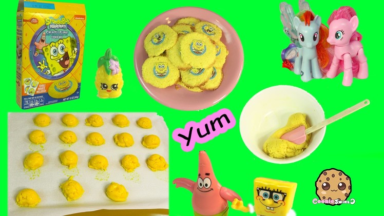 Baking Pineapple Flavored Spongebob SquarePants Sugar Cookies with MLP & Shopkins