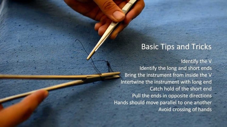 Basic Knotting and Suturing Using a Needle Holder