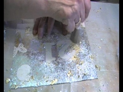 Bling on a Budget using Gilding Flakes and self Adhesive part 1 of 2.wmv