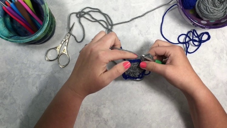 Block Stitch in the Round - Right Handed
