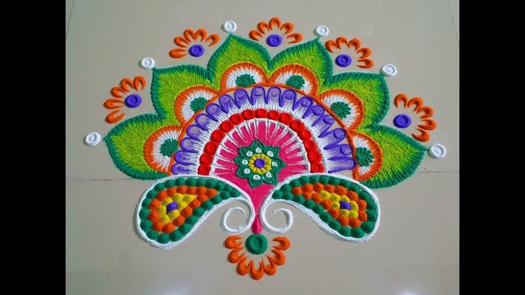 Colourful and beautiful rangoli design.by DEEPIKA PANT
