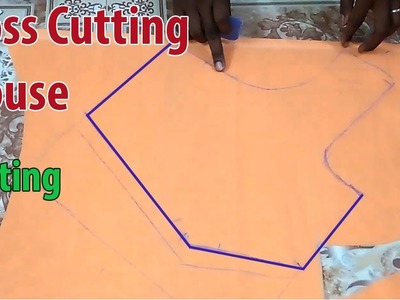 Cross Cutting Blouse Cutting Full Class | Cross Cut Blouse Cutting(p-1) Stitching(p-2) Easy Method