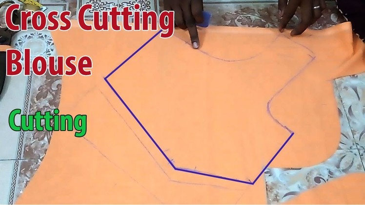 Cross Cutting Blouse Cutting Full Class | Cross Cut Blouse Cutting(p-1) Stitching(p-2) Easy Method