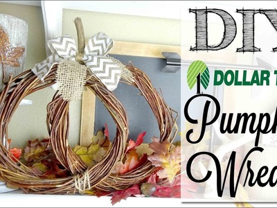 DIY Dollar Tree Pumpkin Wreath