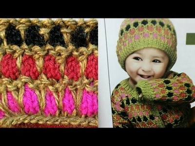 Easy Woolen Baby Cap,Baby Sweater and Baby Pajama Design in Hindi:Design-60