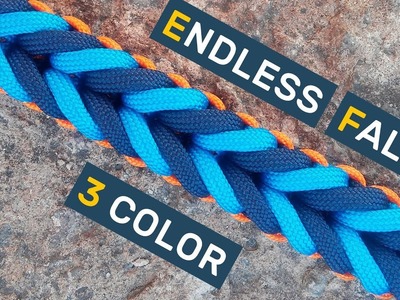 Endless Falls 3 color Paracord Bracelet without buckle