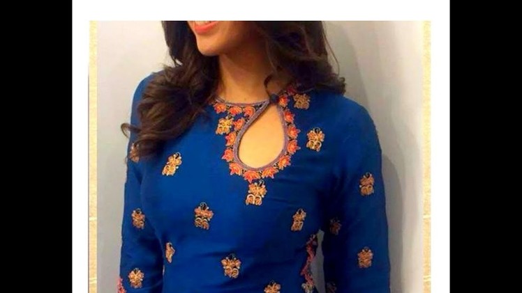Front Neck Design for your kurti and kameez.