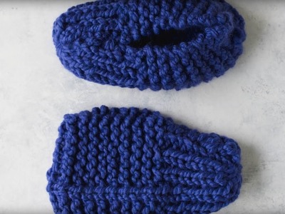 Grandma's Simple Knit Slippers