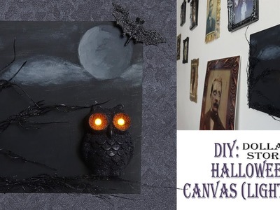 Halloween DIY. CANVAS LIGHT ART